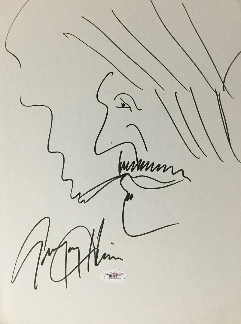 Mikhail Baryshnikov & Gregory Hines Signed Self-Portrait Art
