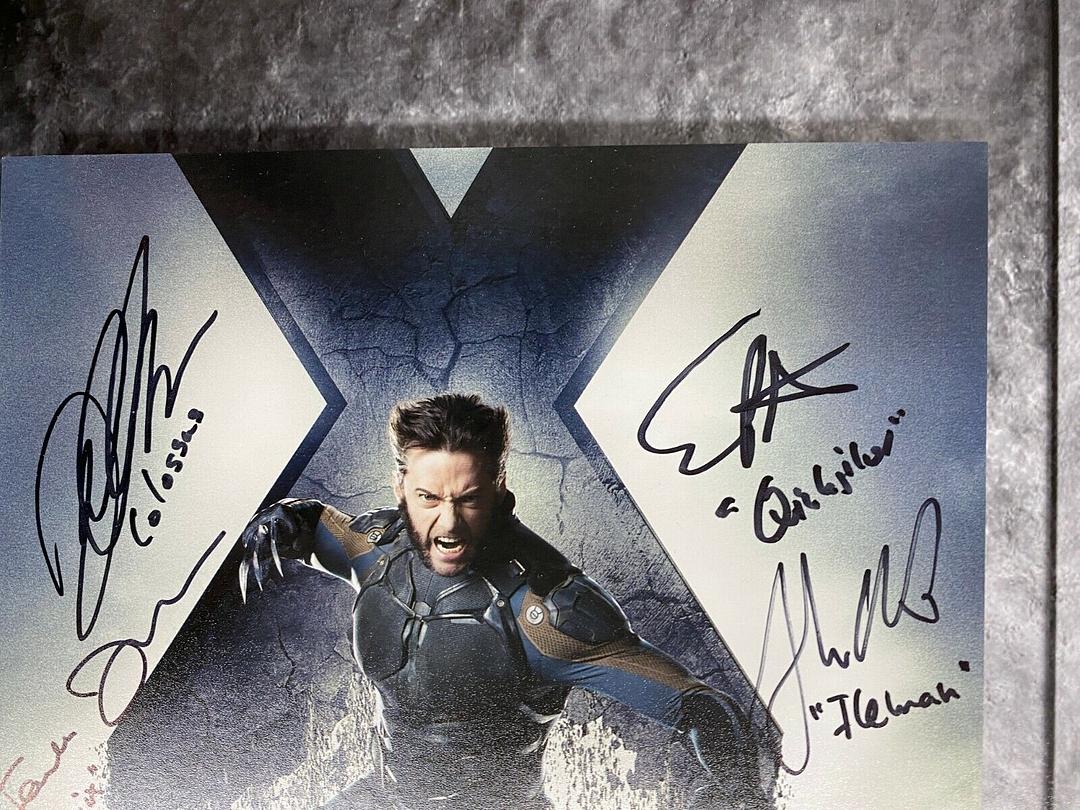The X-Men Cast Signed With Character Names Photo