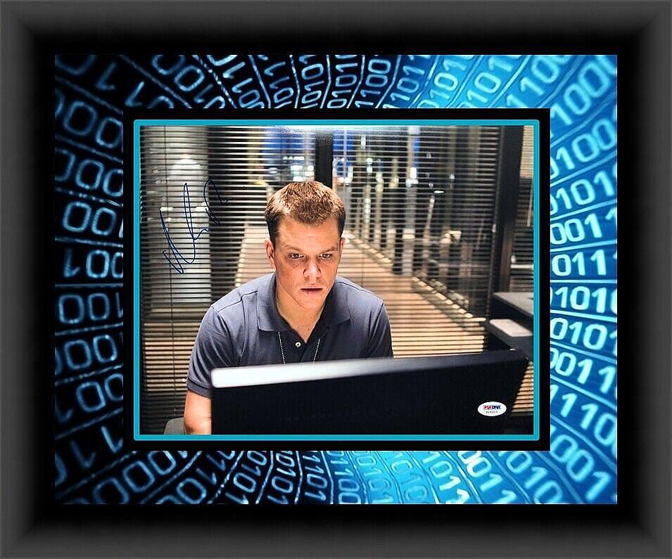 Matt Damon Signed The Departed Photo Newly Custom Framed FREE SHIPPING PSA COA
