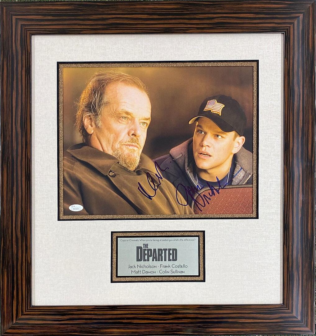 Jack Nicholson & Matt Damon Signed The Departed 11x14 Photo