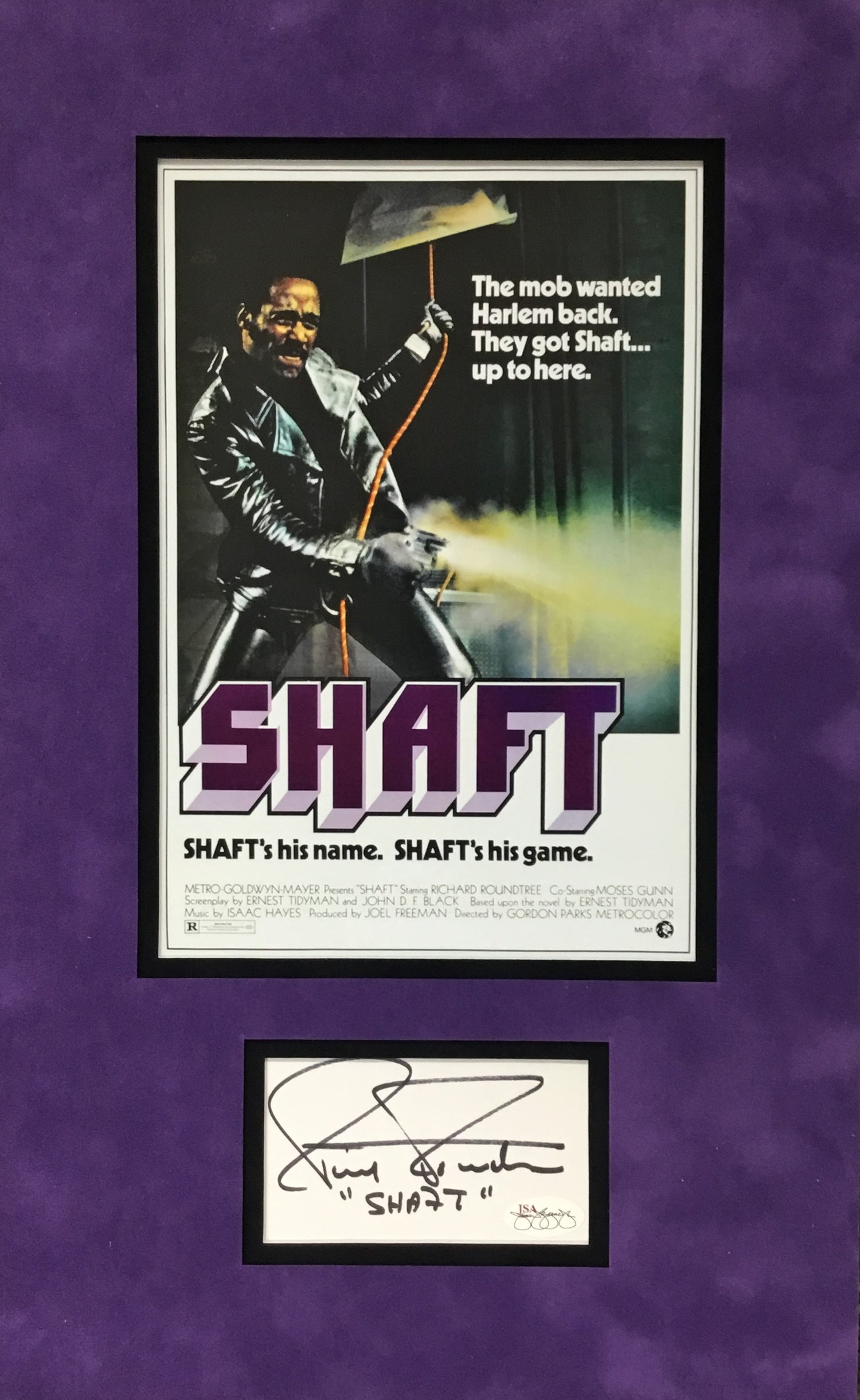 Richard Roundtree- Shaft signed cut