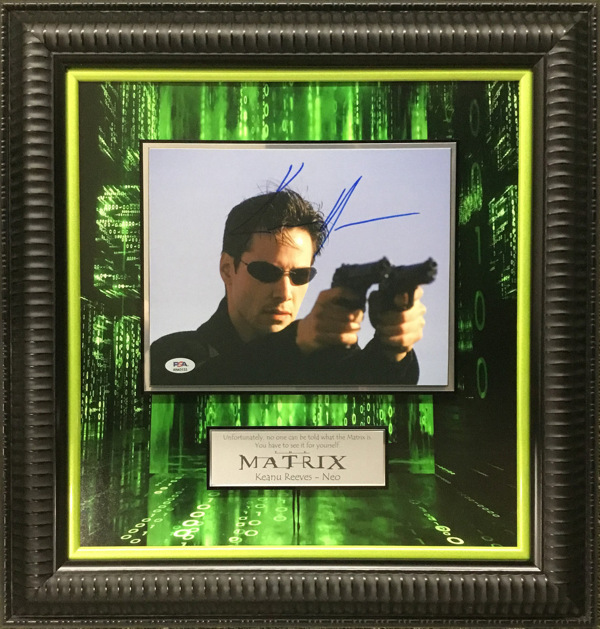 Keanu Reeves Neo The Matrix Signed Movie Photo