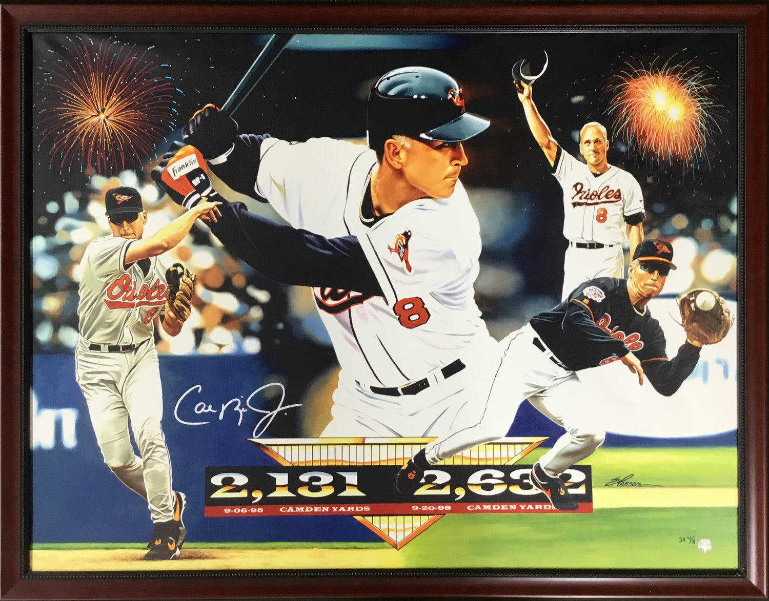 Cal Ripken Jr. Baltimore Orioles Signed L/ED Giclee on Canvas