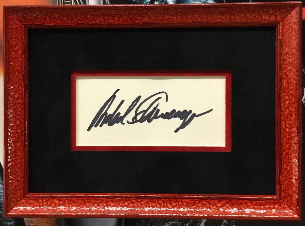 Arnold Schwarzenegger signed cut