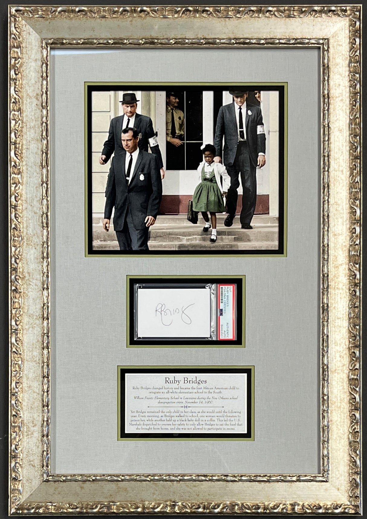 Ruby Bridges-Civil Rights Figure signed cut