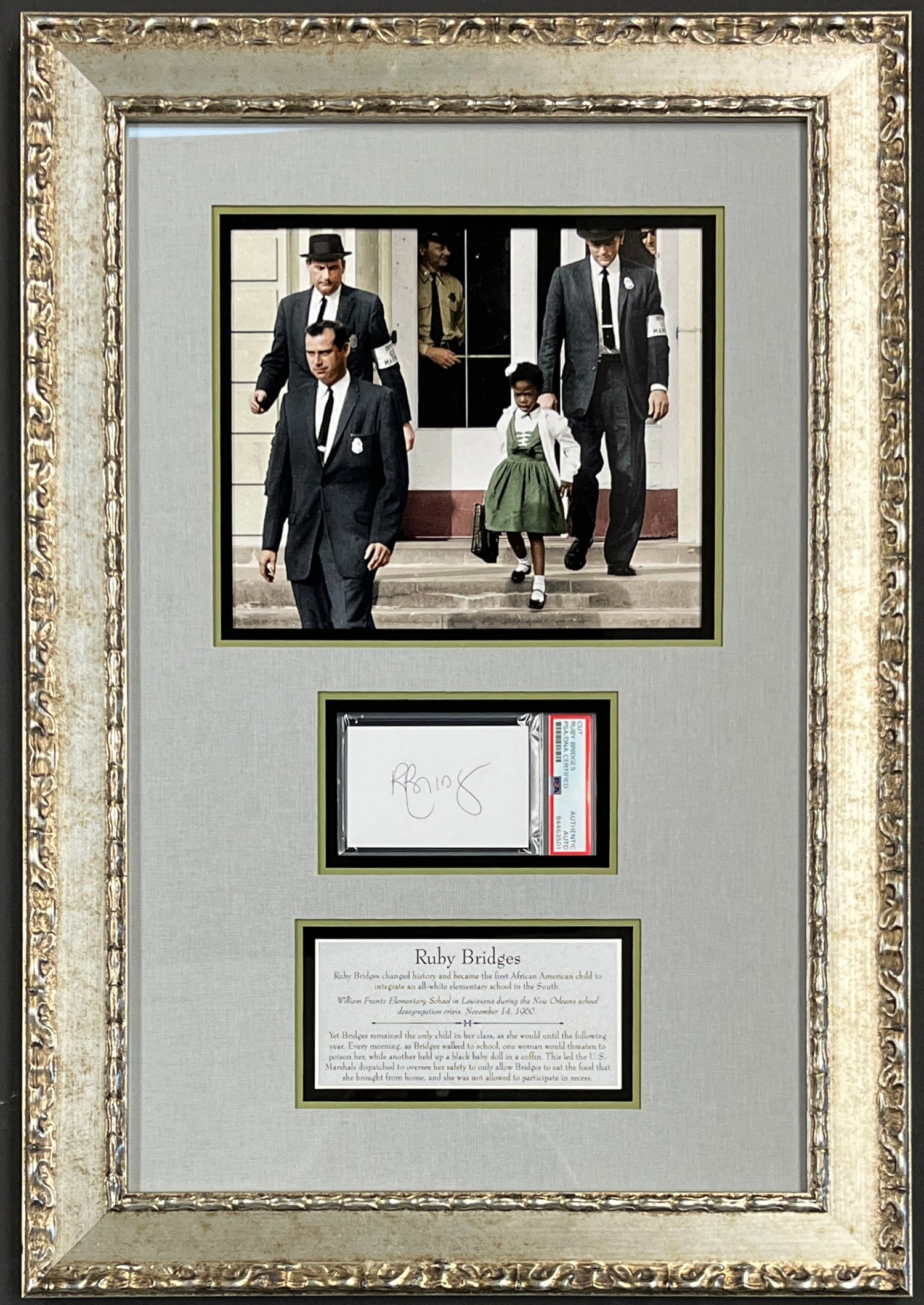 Ruby Bridges-Civil Rights Figure signed cut