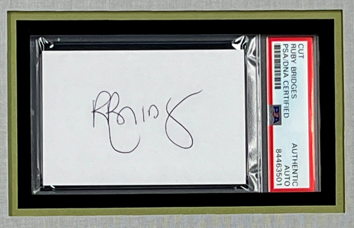 Ruby Bridges-Civil Rights Figure signed cut