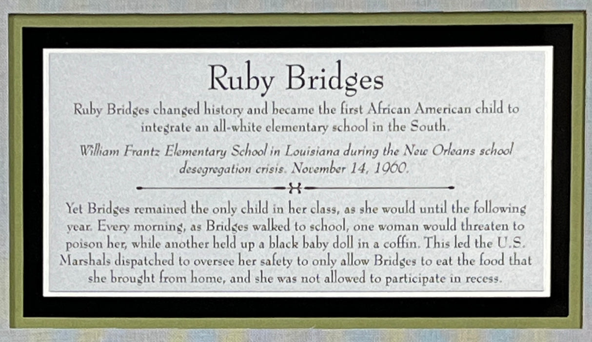 Ruby Bridges-Civil Rights Figure signed cut