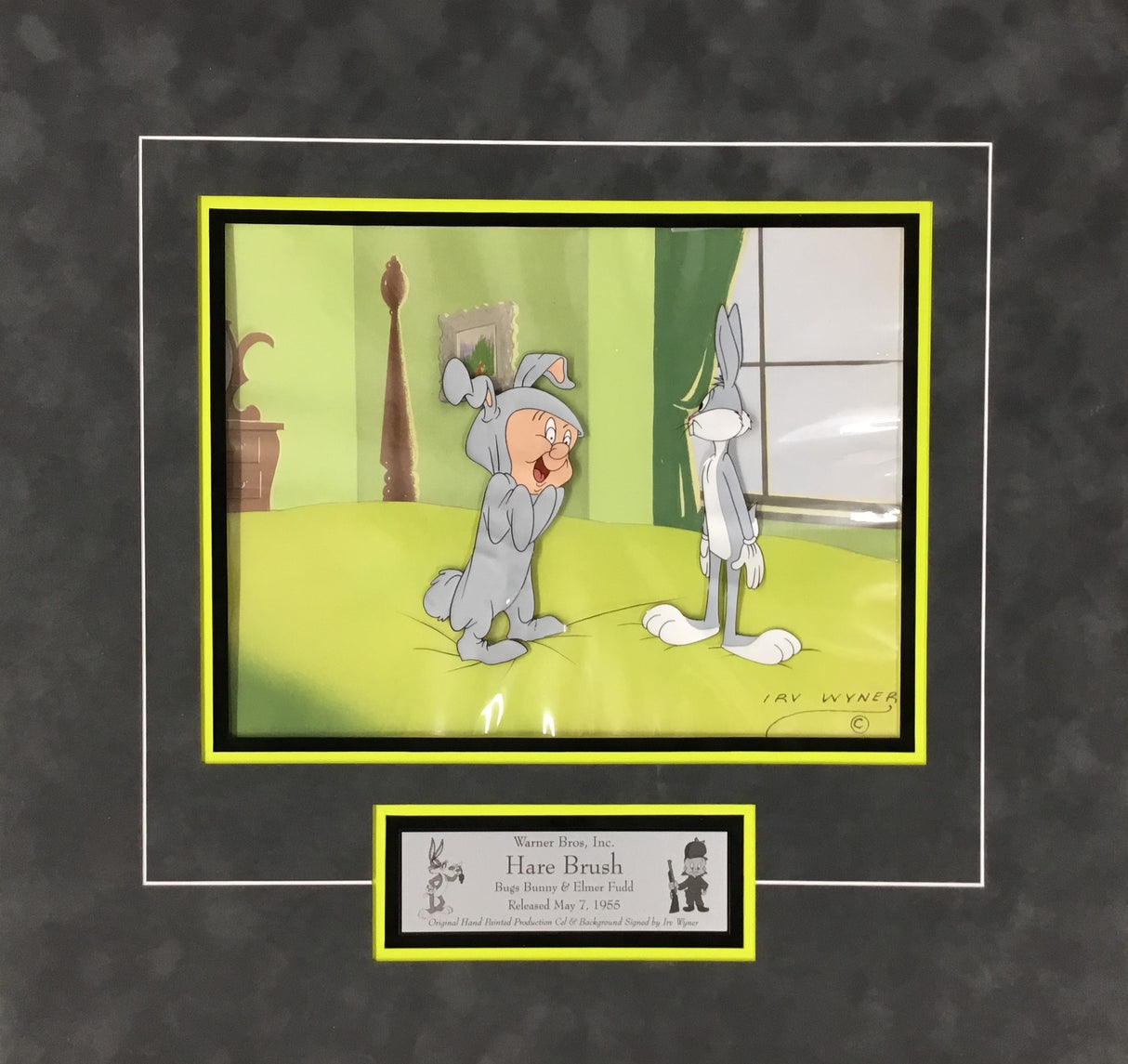 Bugs Bunny Signed Irv Wyner Hare Brush Original 1955 Animation Production Cel