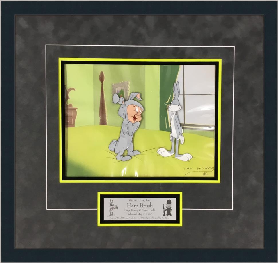 Bugs Bunny Signed Irv Wyner Hare Brush Original 1955 Animation Production Cel