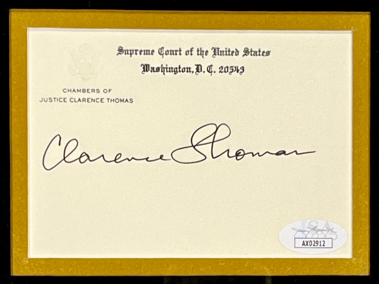 Clarence Thomas signed Chamber Card