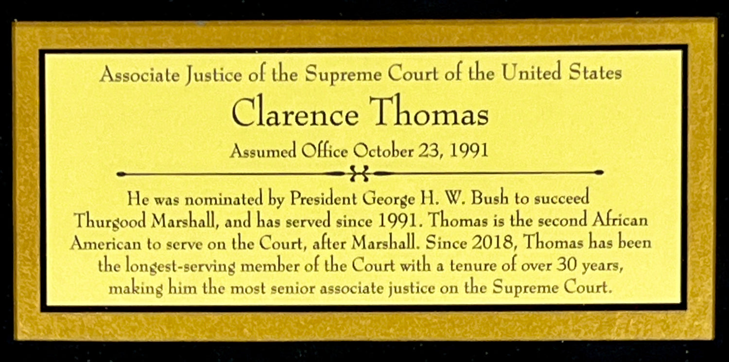 Clarence Thomas signed Chamber Card