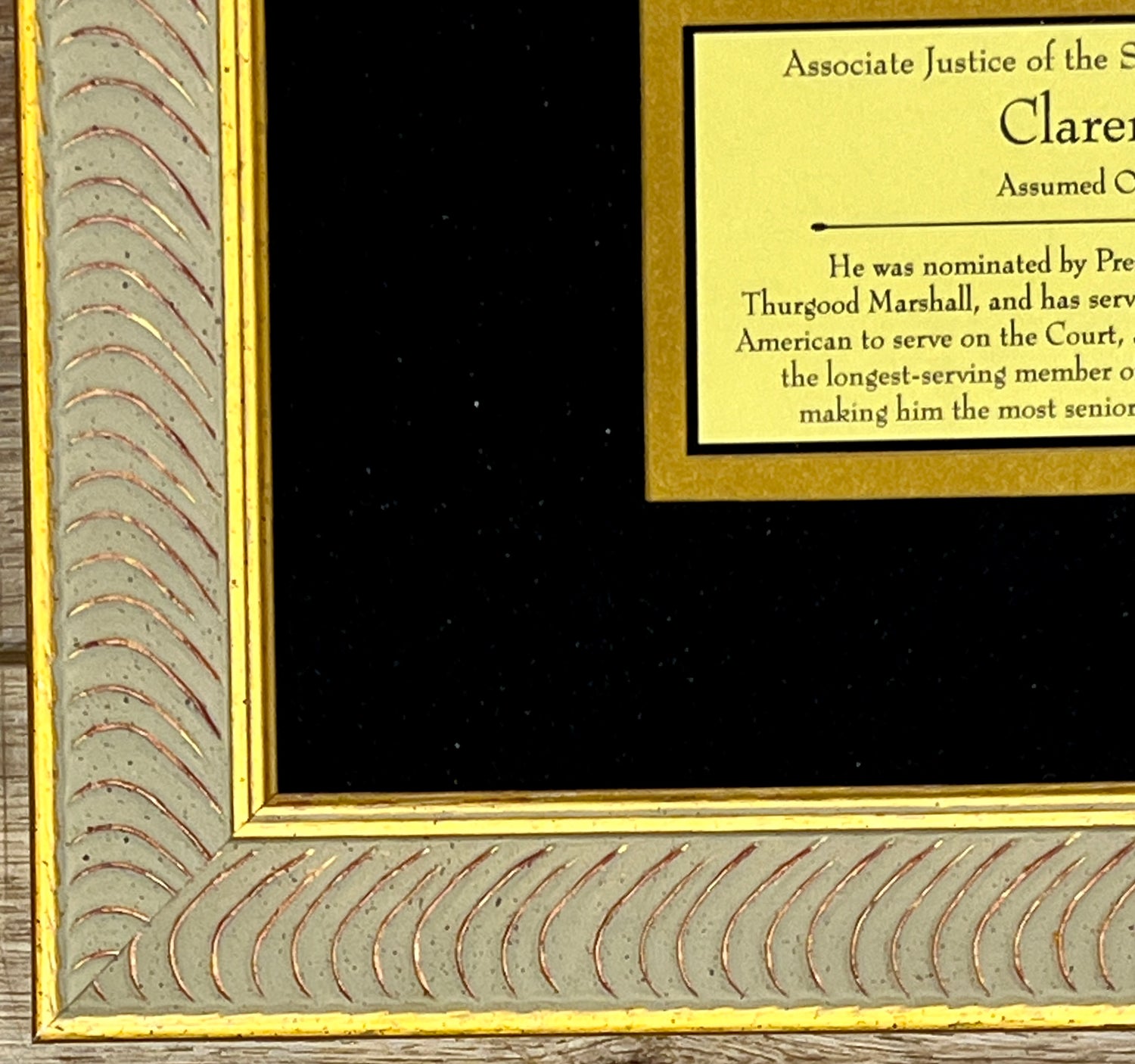 Clarence Thomas signed Chamber Card