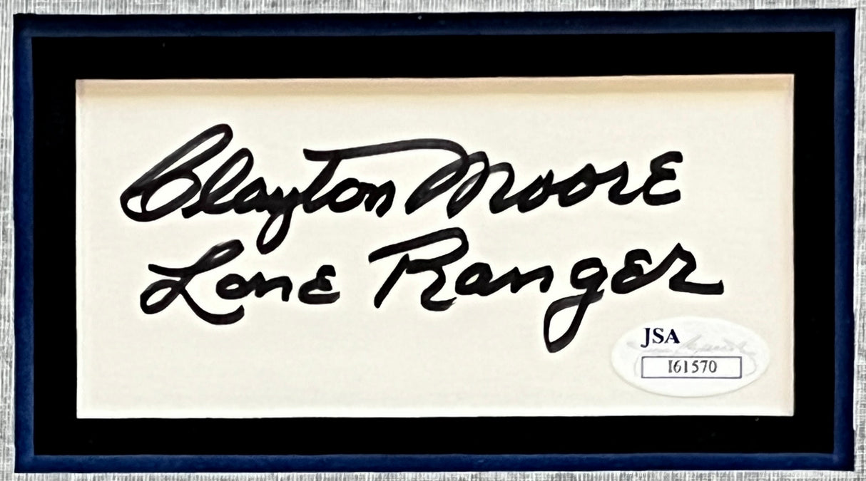 Clayton Moore-The Lone Ranger signed cut