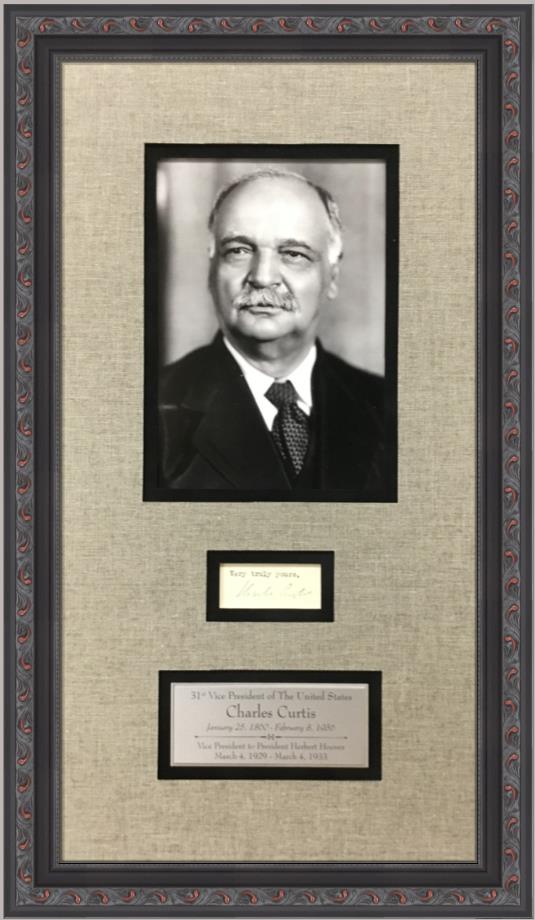 Charles Curtis Vice President to Herbert Hoover Cut Signature