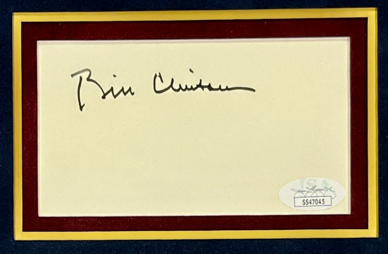Bill Clintons signed cut