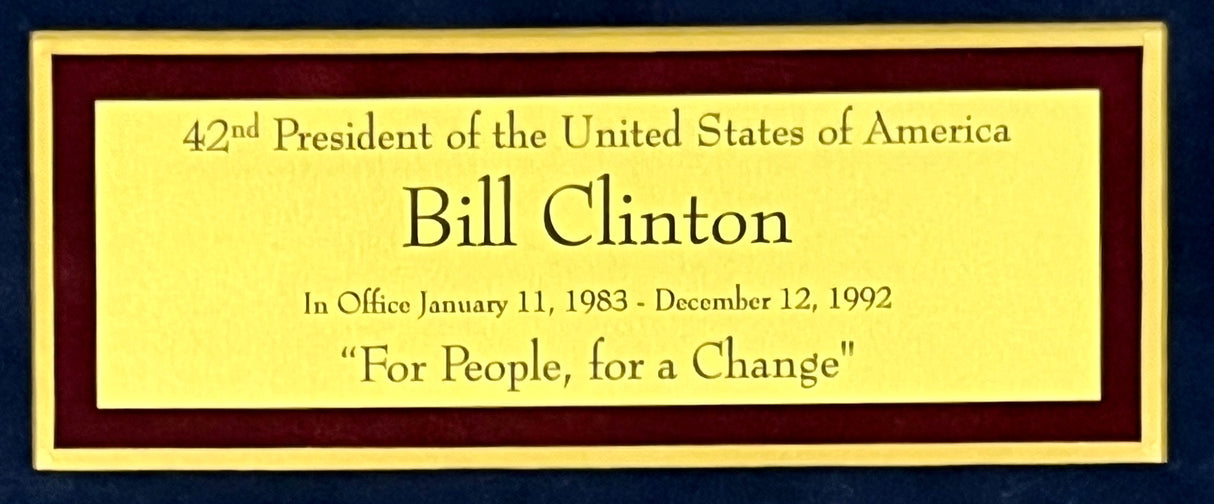Bill Clintons signed cut