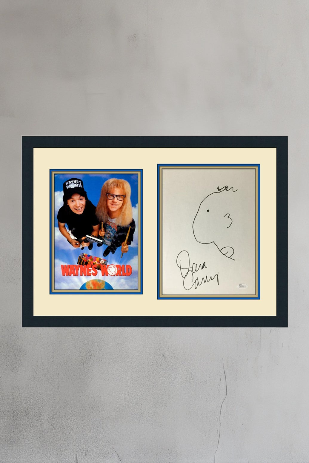 Dana Carvey Signed Self-Portrait Art Waynes World