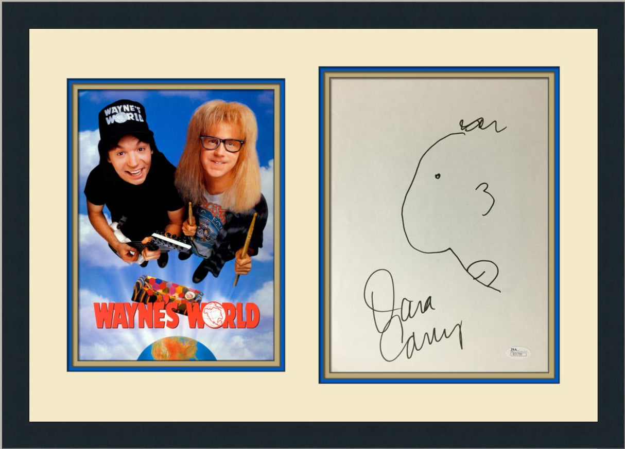 Dana Carvey Signed Self-Portrait Art Waynes World