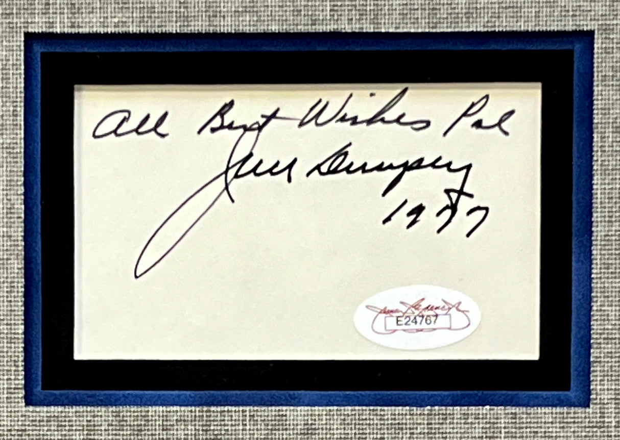 Jack Dempsey signed cut
