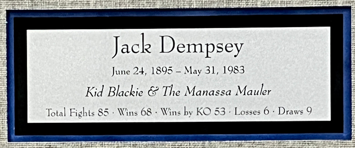 Jack Dempsey signed cut