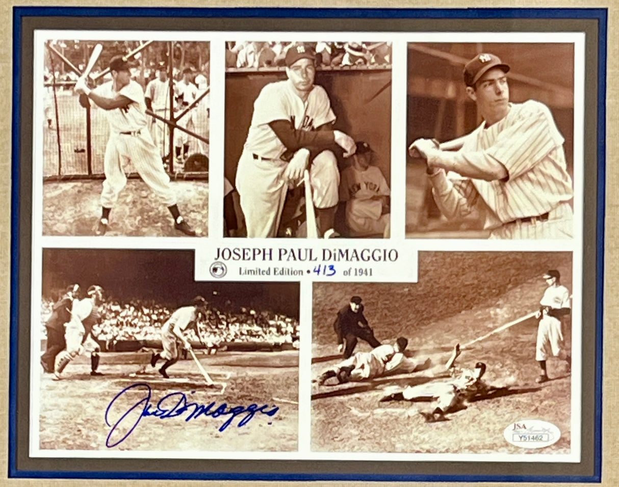 Joe DiMaggio signed 8x10 photo