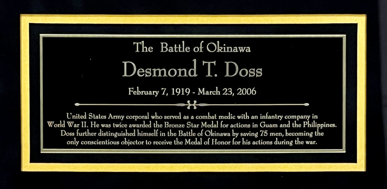 Desmond Doss signed cut