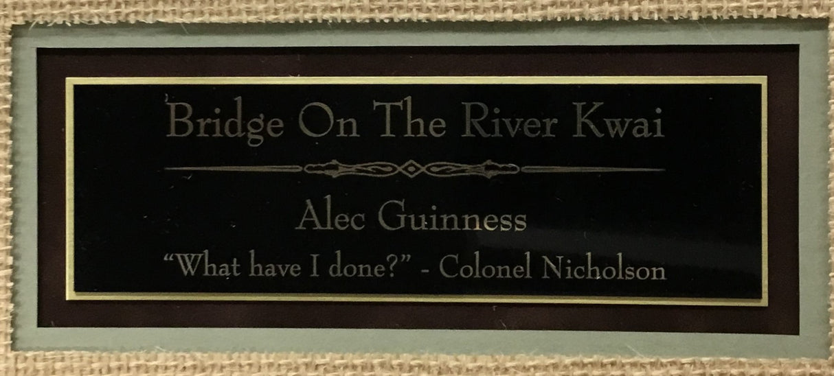 Alec Guinness Signed The Bridge On The River Kwai Display
