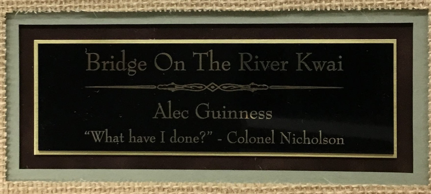 Alec Guinness Signed The Bridge On The River Kwai Display