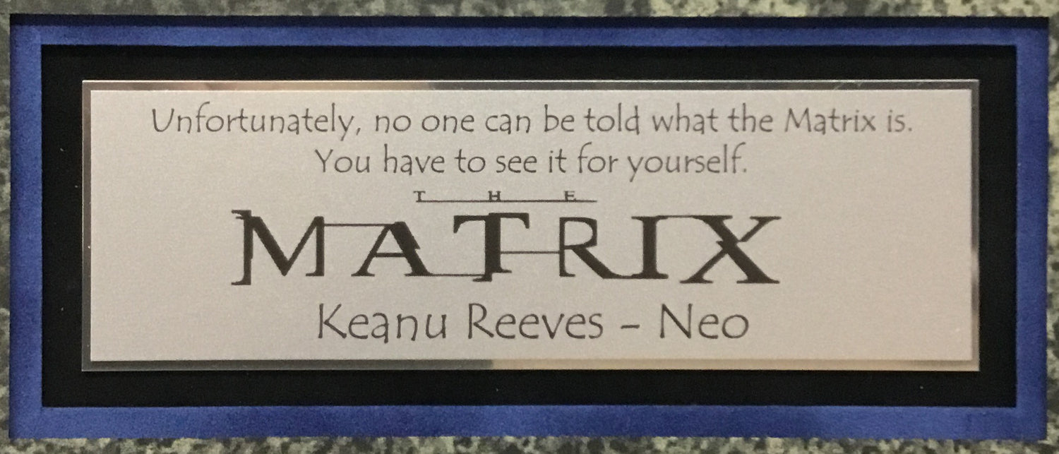 Keanu Reeves The Matrix Signed Movie Photo