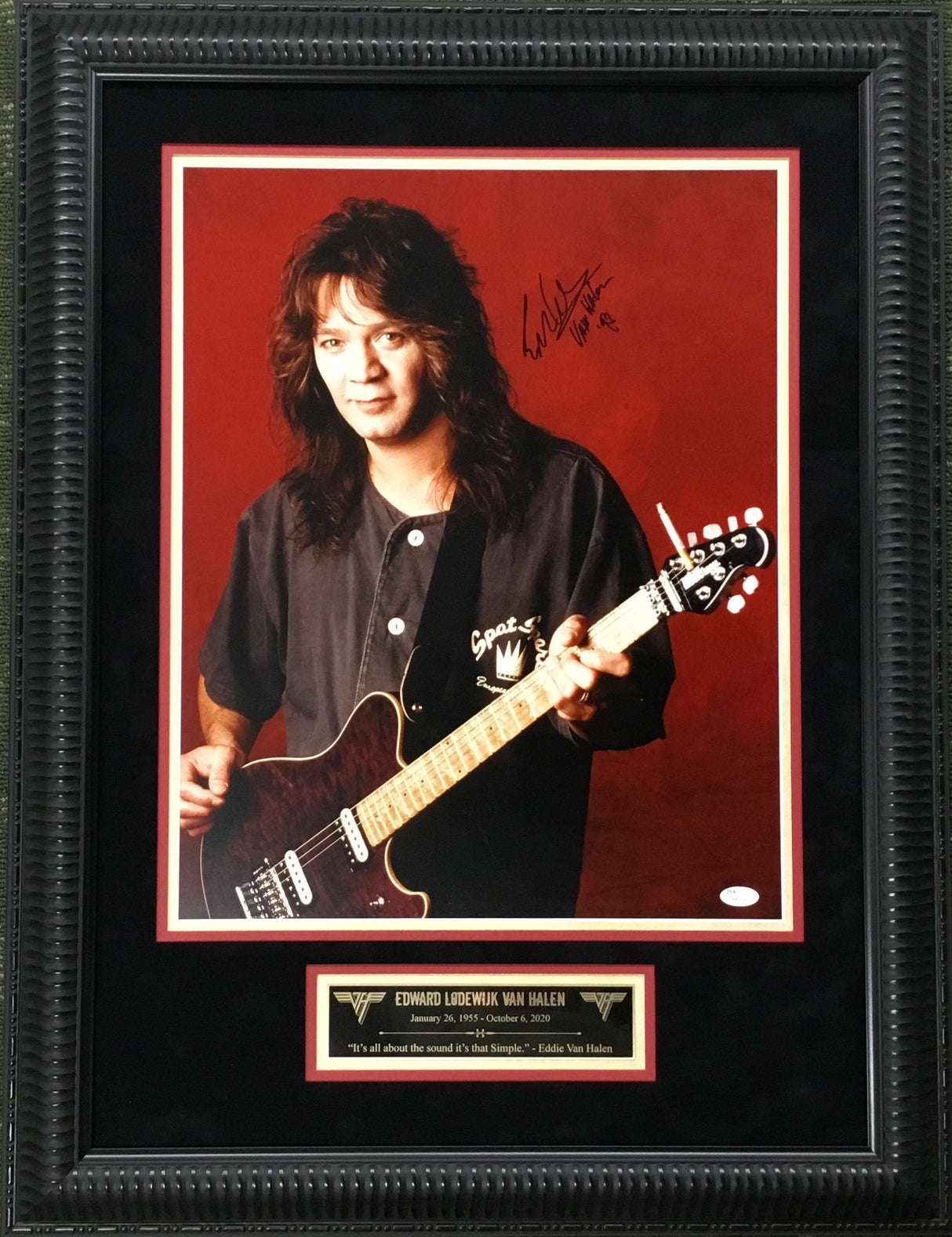 Eddie Van Halen signed photo