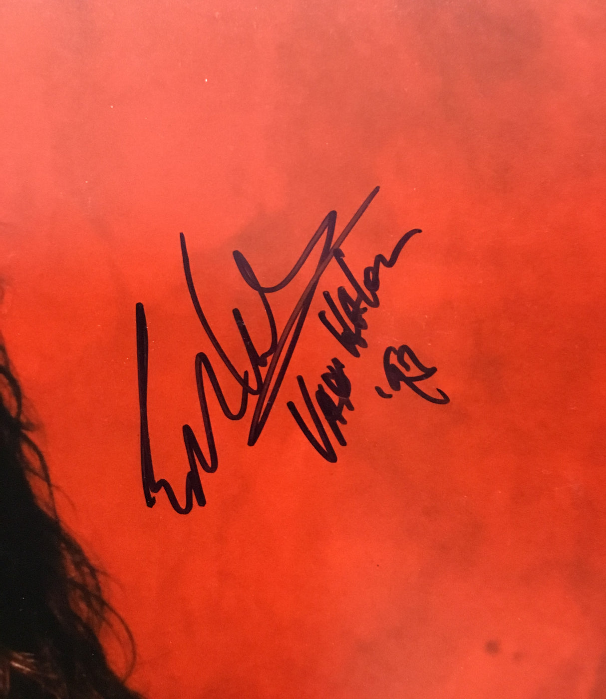 Eddie Van Halen signed photo