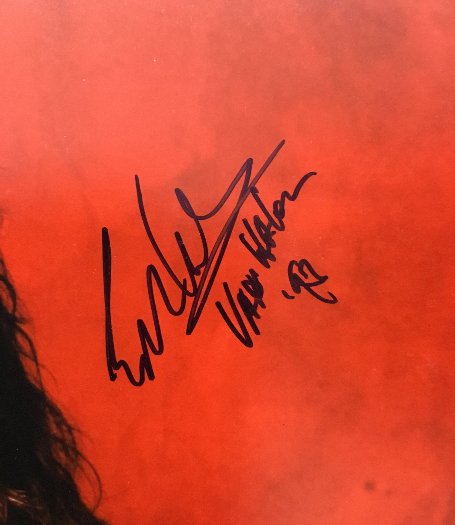 Eddie Van Halen signed photo