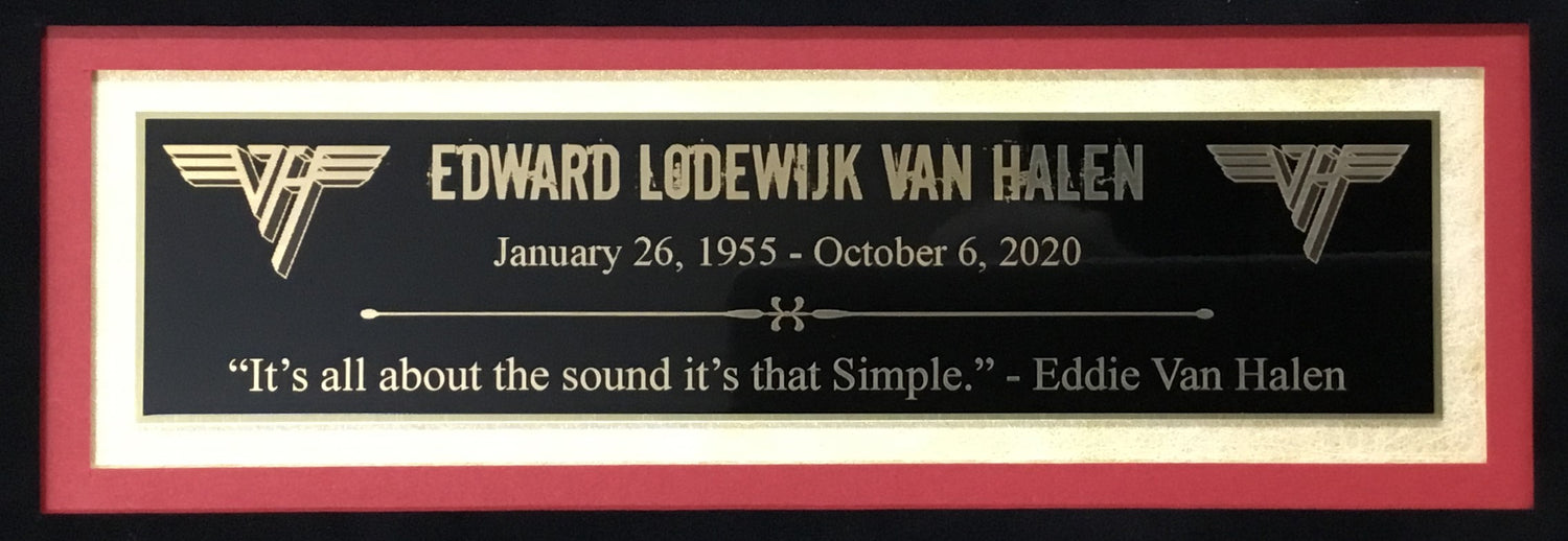 Eddie Van Halen signed photo