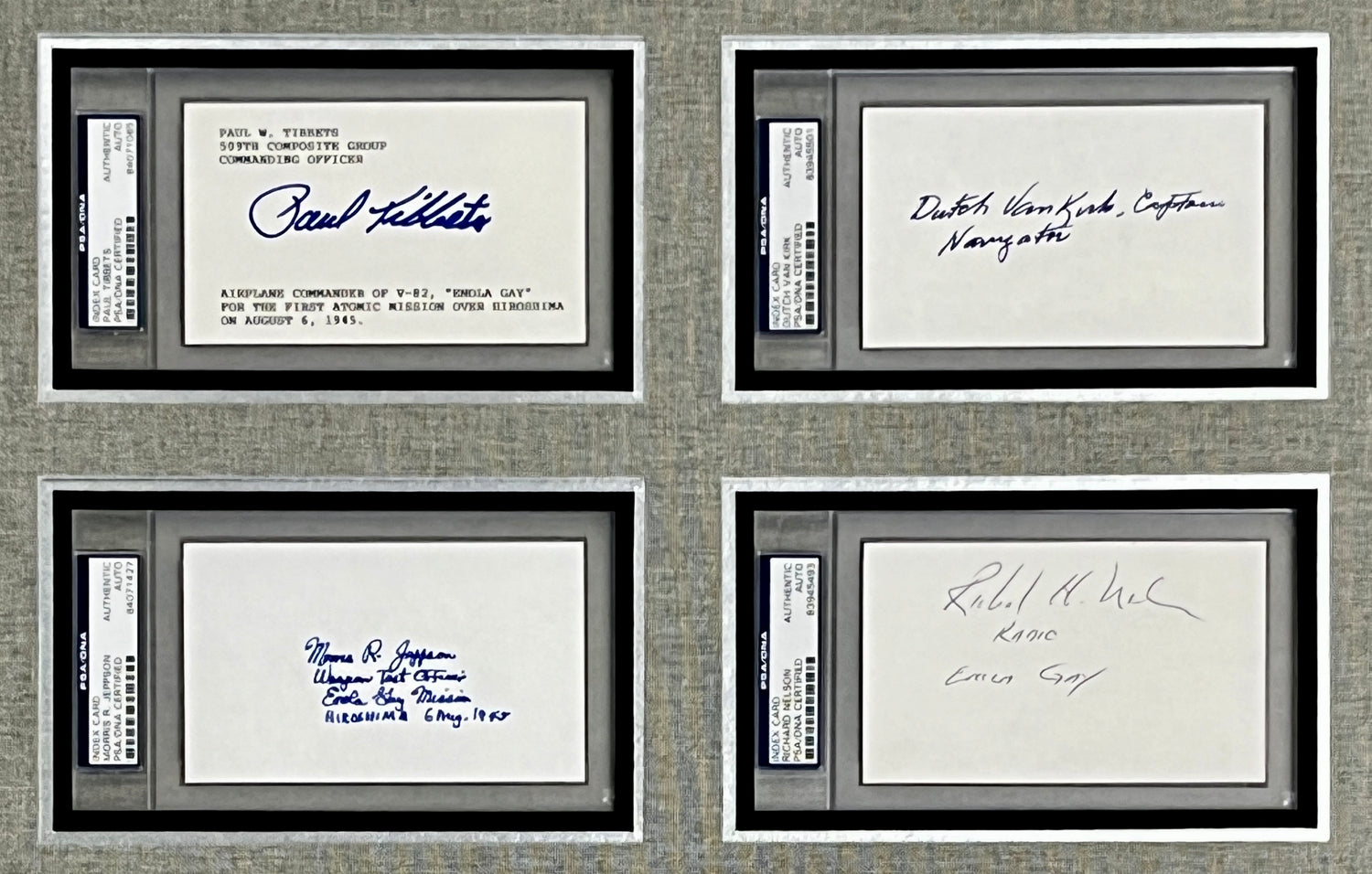 Enola Gay Crew cut signatures