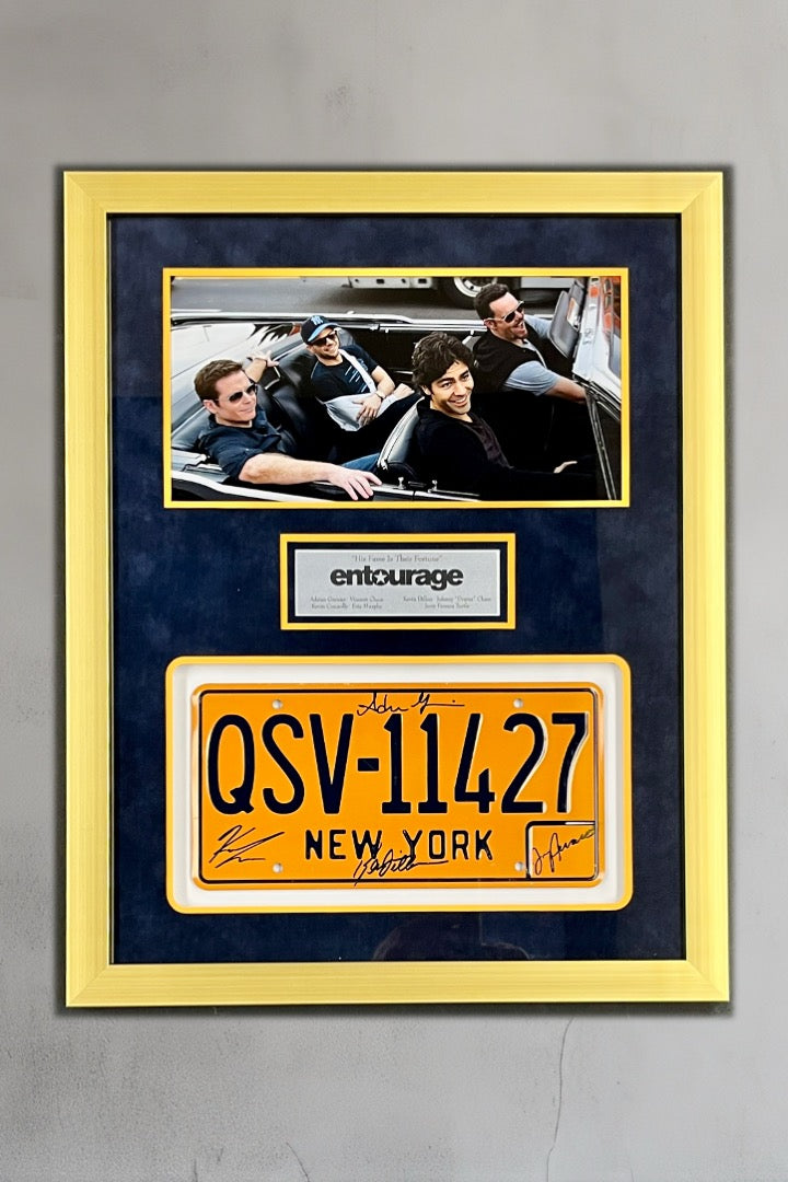 Entourage Cast signed License Plate