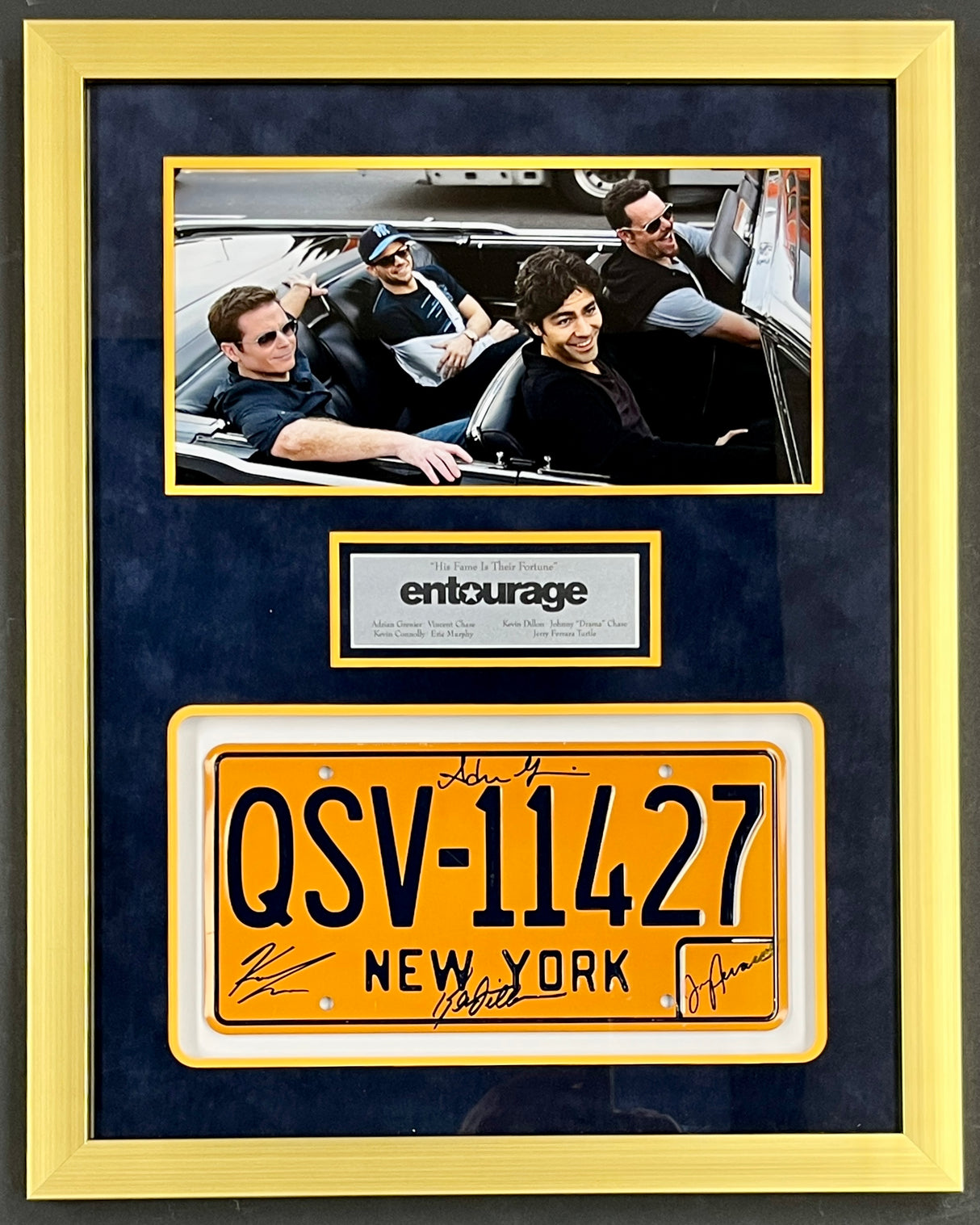Entourage Cast signed License Plate