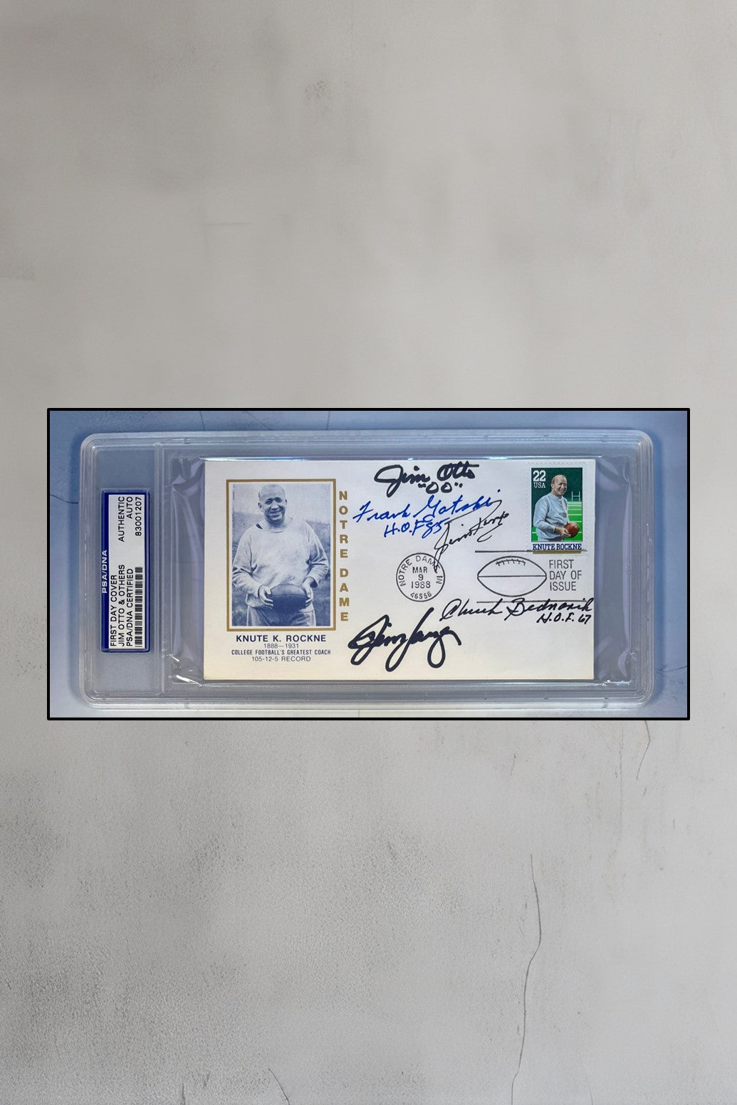 FDC signed by Hall of Fame Centers-Otto, Gatski, Bednarik, Ringo, Langer-PSA