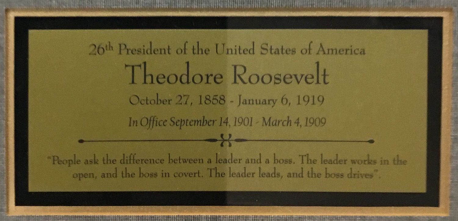 President Theodore Roosevelt Signed The Outlook Letter