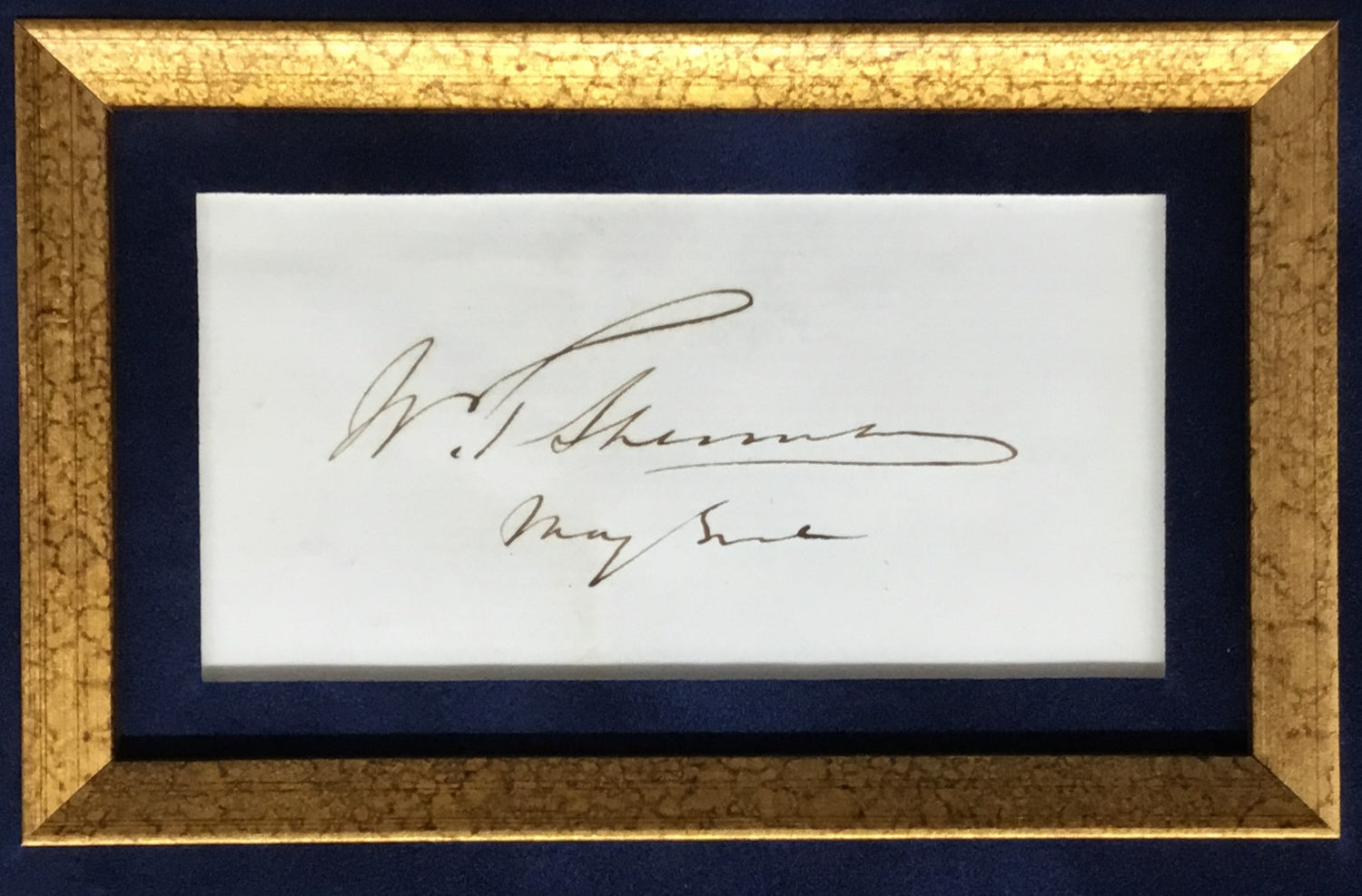 General William T Sherman Signed Cut Signature