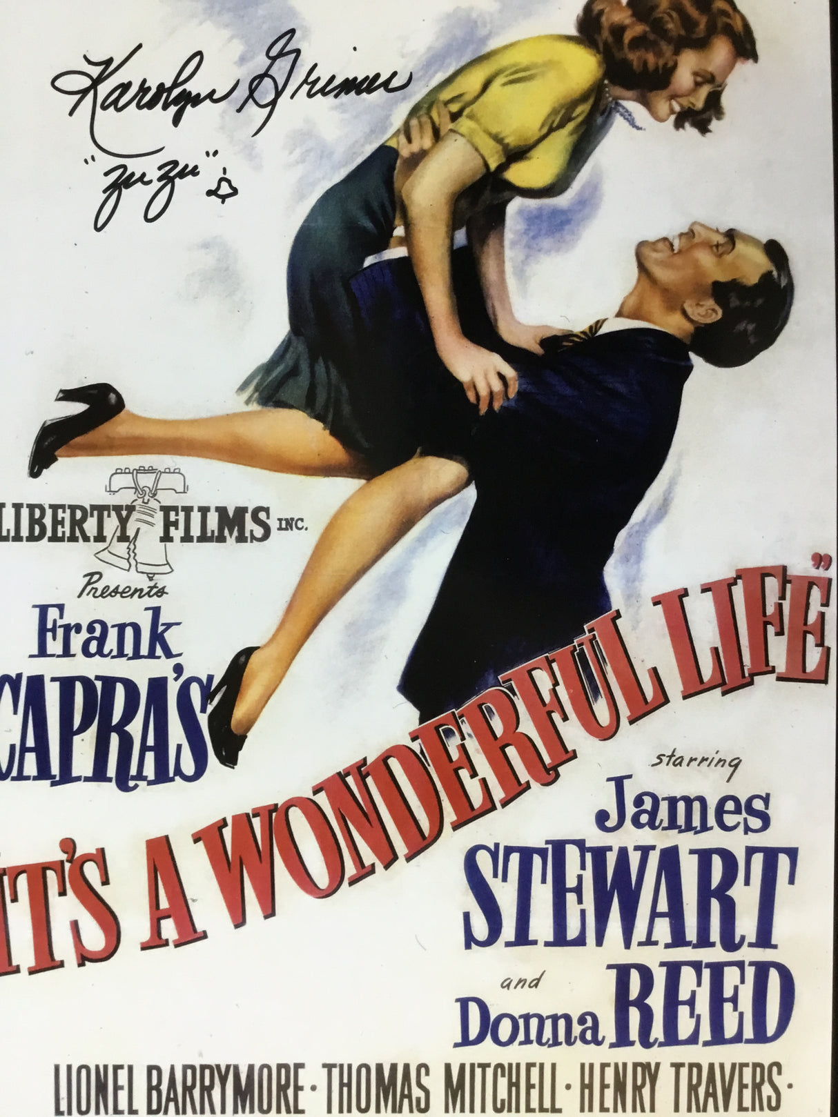 Karolyn Grimes It's A Wonderful Life Autographed Mini Movie Poster