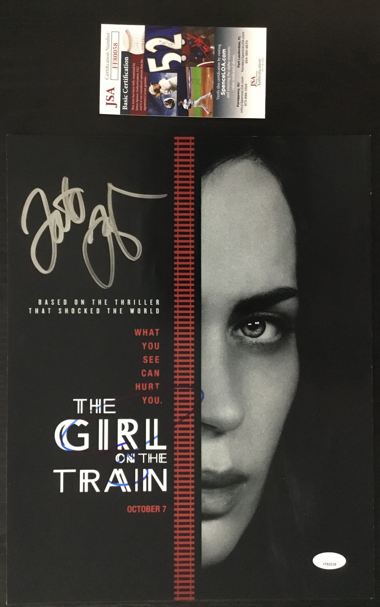 Tate Taylor Emily Blunt The Girl On The Train Signed Photo