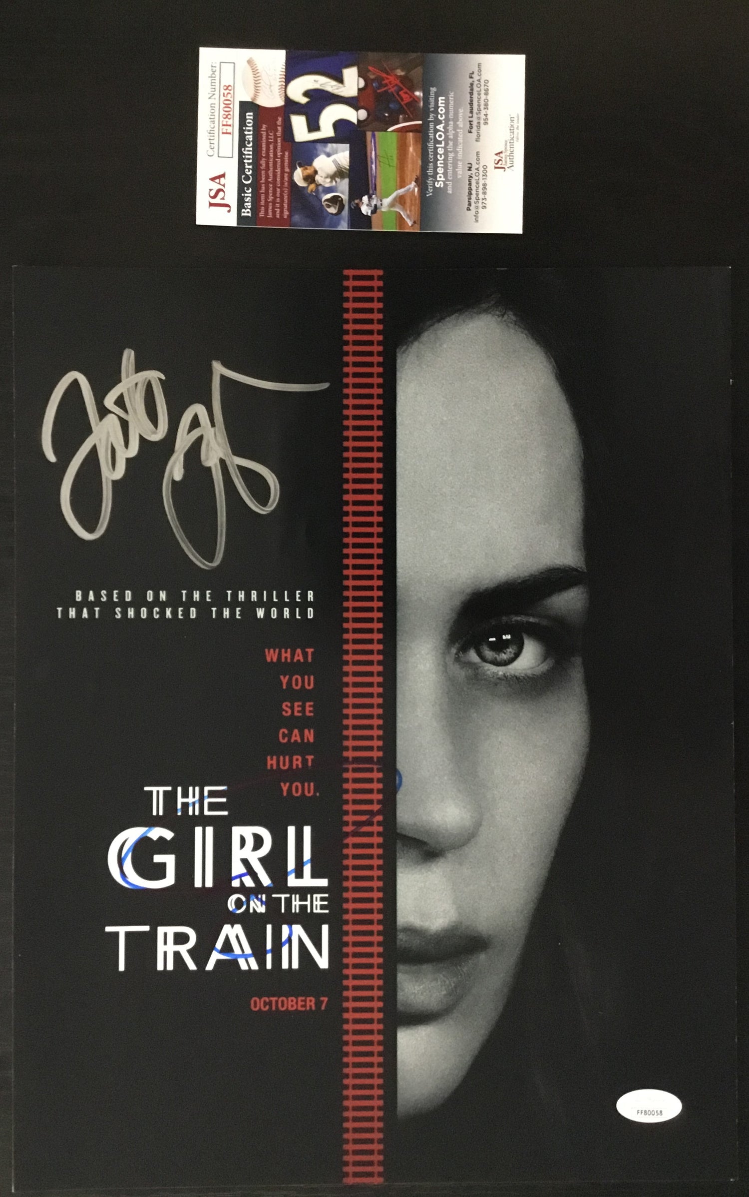 Tate Taylor Emily Blunt The Girl On The Train Signed Photo