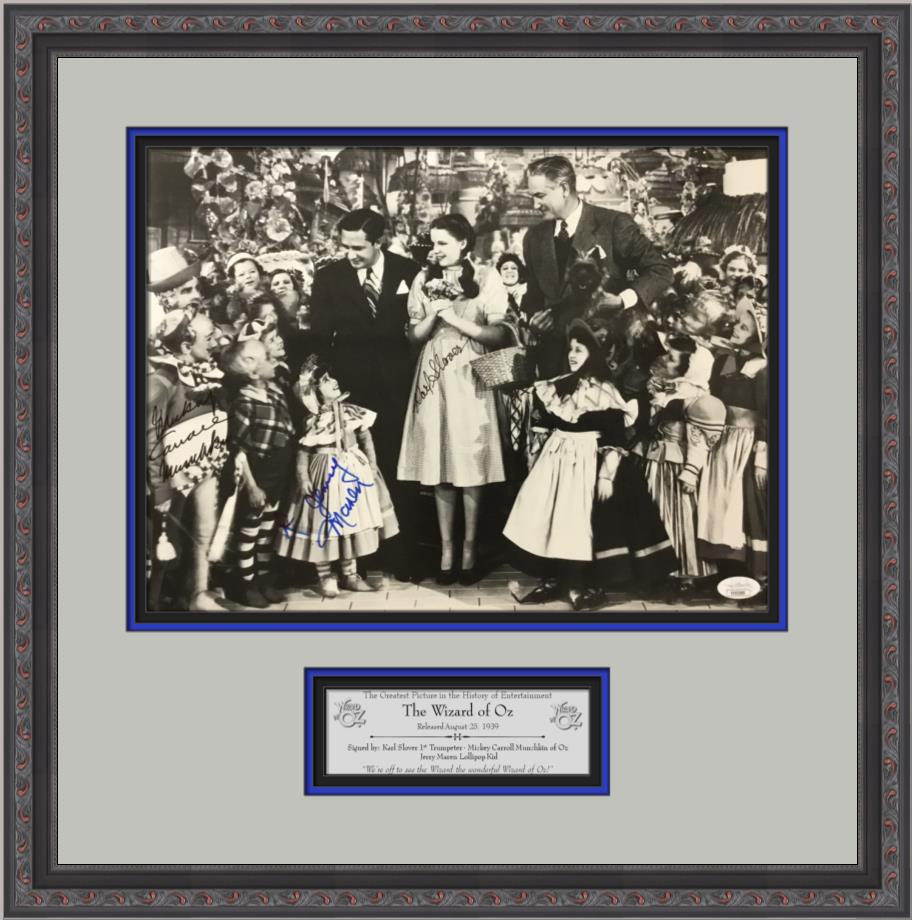 Wizard of OZ Signed by 3 Munchkins  Slover - Carroll & Maren