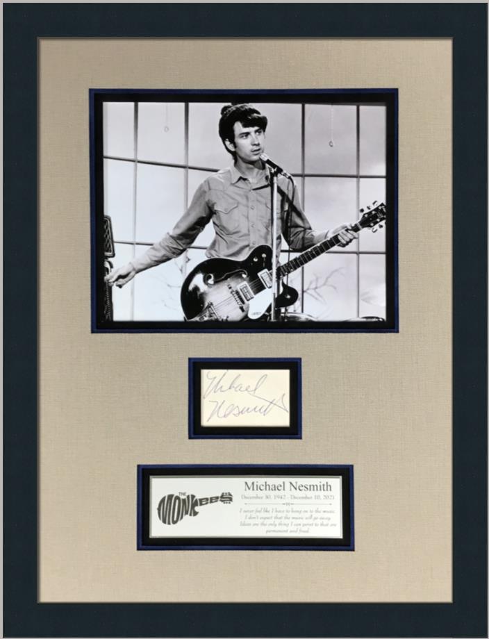 Michael Nesmith The Monkees Signed Cut