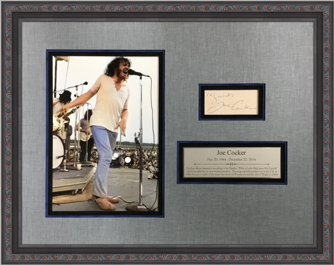 Joe Cocker Signed Cut Woodstock