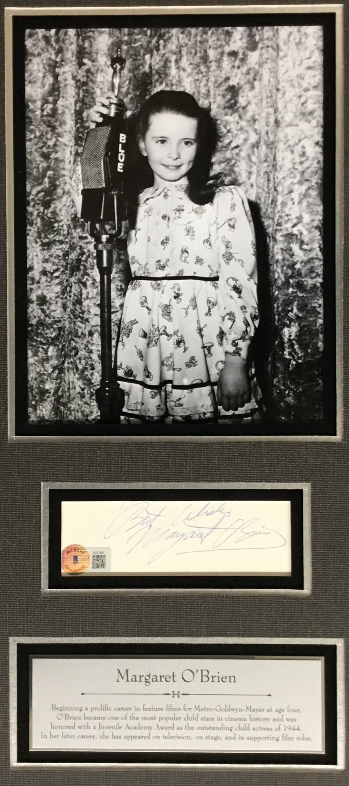 Margaret O'Brien-Child actress signed cut