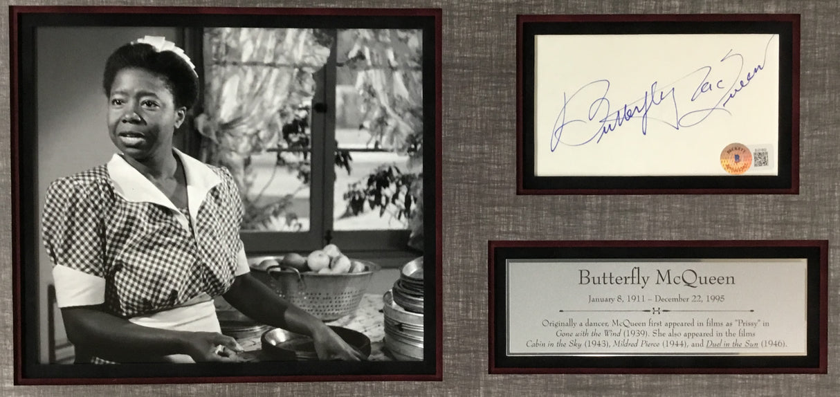 Butterfly McQueen-Gone With The Wind signed cut