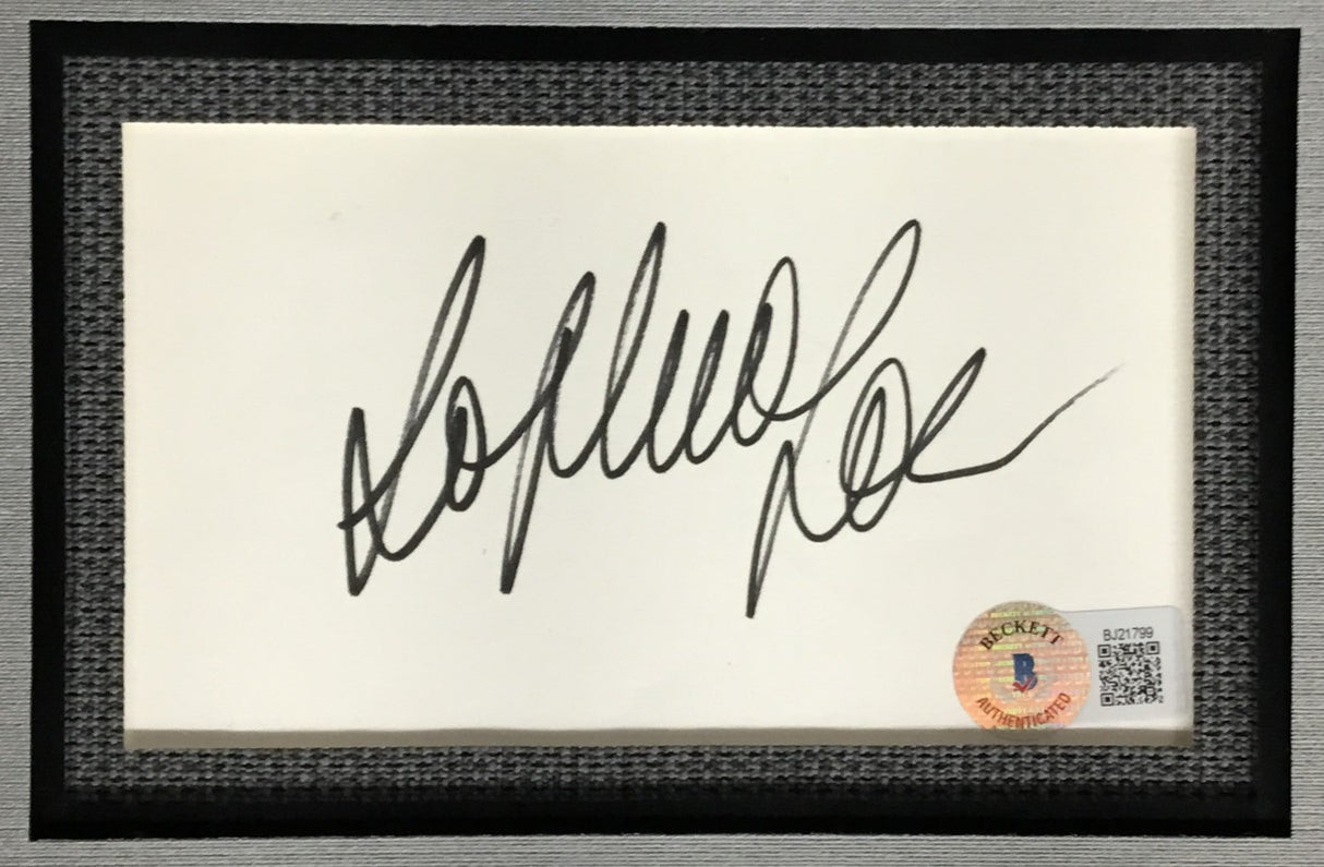 Sophia Loren signed cut