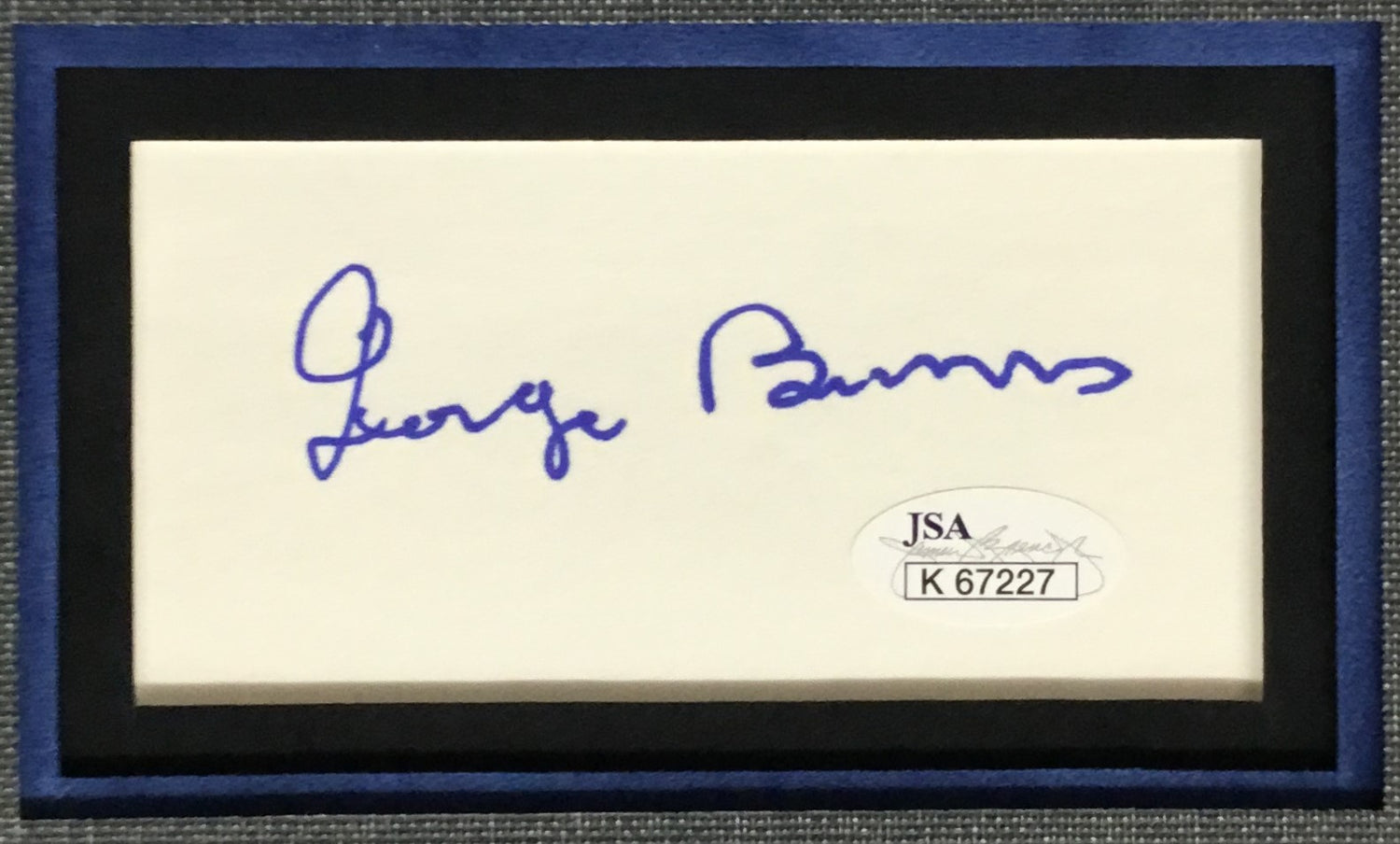 George Burns-Comedian signed cut